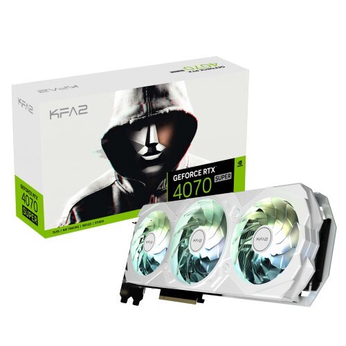 KFA2 GeForce RTX 4070 Super EX Gamer White 1-Click OC (47SOM7MD7KWK) kaina ir informacija | Vaizdo plokštės (GPU) | pigu.lt