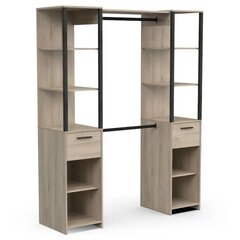 Шкаф Aatrium Gary, 160x50x200 см, черный/коричневый цена и информация | Шкафы | pigu.lt