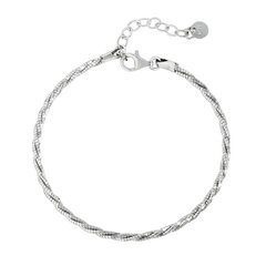 Sidabrinė apyrankė moterims Sidabra Jewelry Twist BR071 kaina ir informacija | Apyrankės moterims | pigu.lt