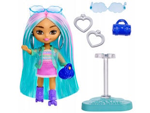 Mini lėlė Barbie Extra Mini Minis su mėlynais plaukais kaina ir informacija | Žaislai mergaitėms | pigu.lt