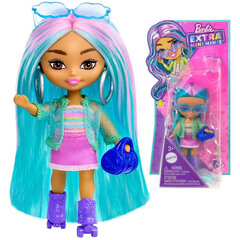 Mini lėlė Barbie Extra Mini Minis su mėlynais plaukais kaina ir informacija | Žaislai mergaitėms | pigu.lt
