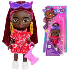 Mini lėlė Barbie Extra Mini Minis su tamsiais plaukais kaina ir informacija | Žaislai mergaitėms | pigu.lt
