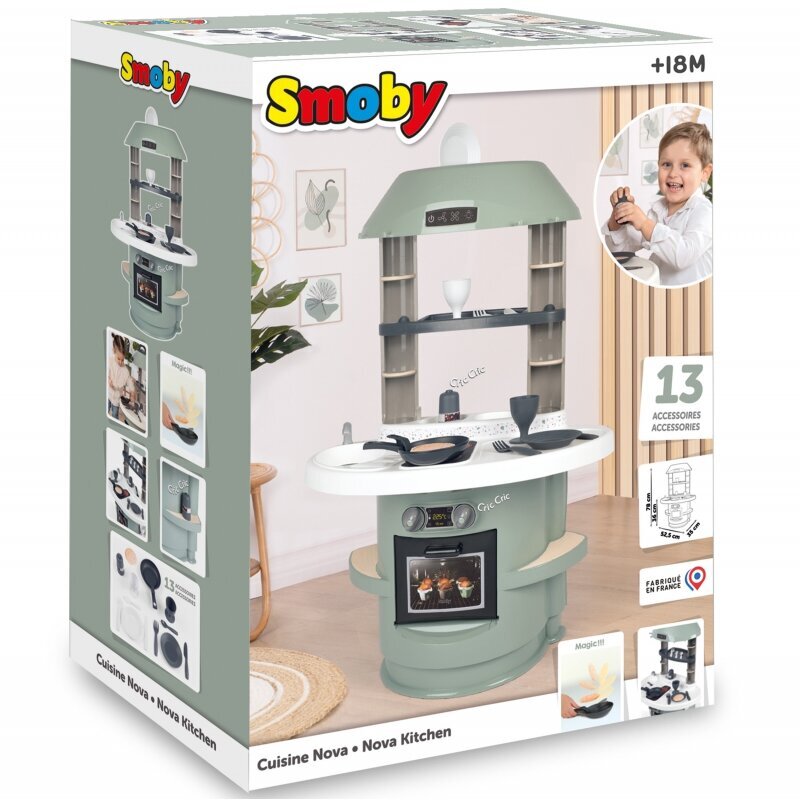 Vaikiška virtuvėlė Smoby Kitchen Nova, 13 d. kaina ir informacija | Žaislai mergaitėms | pigu.lt