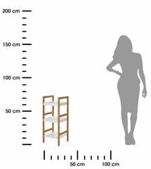 полка для 3 этажей, белая цена и информация | Полки | pigu.lt