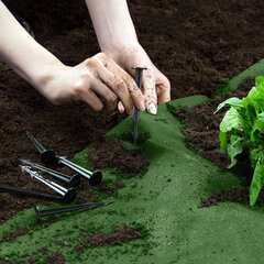 Agrotekstilinis sodo audinys su smeigtukais, 1,6x50 m, žalias kaina ir informacija | Sodo įrankiai | pigu.lt
