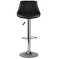 2-ių baro kėdžių komplektas Sofotel Nerra, juodas/sidabrinis kaina ir informacija | Virtuvės ir valgomojo kėdės | pigu.lt