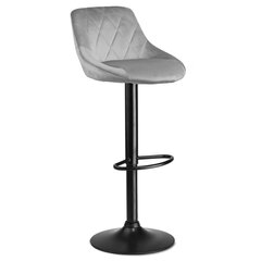 Барный стул со спинкой, 2 шт., Nerra, светло-серый цена и информация | Стулья для кухни и столовой | pigu.lt