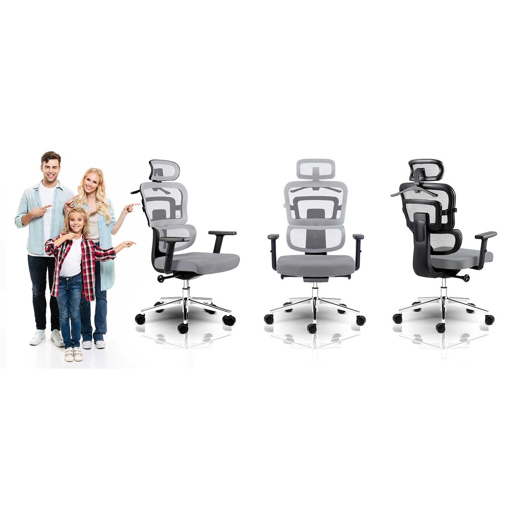 Biuro kėdė Sofotel Nice, pilka kaina ir informacija | Biuro kėdės | pigu.lt