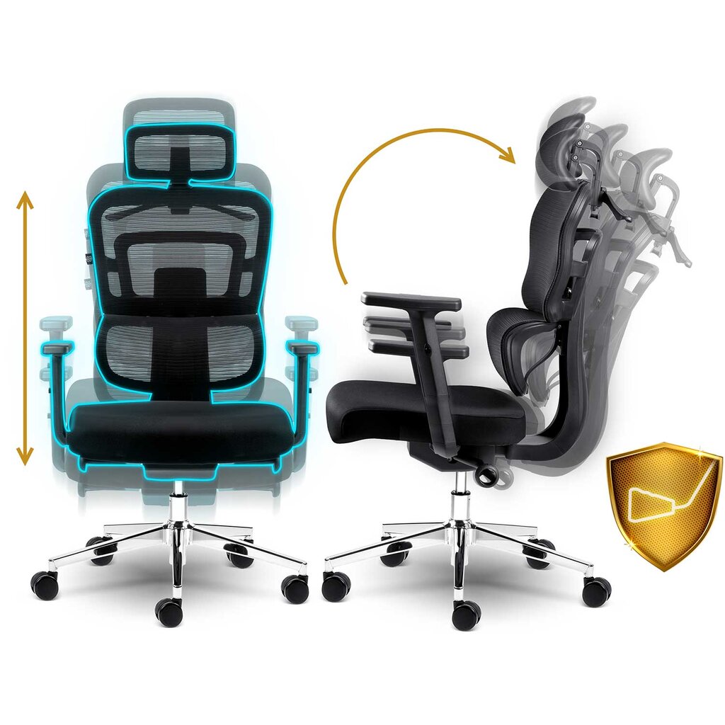 Biuro kėdė Sofotel Nice, juoda kaina ir informacija | Biuro kėdės | pigu.lt