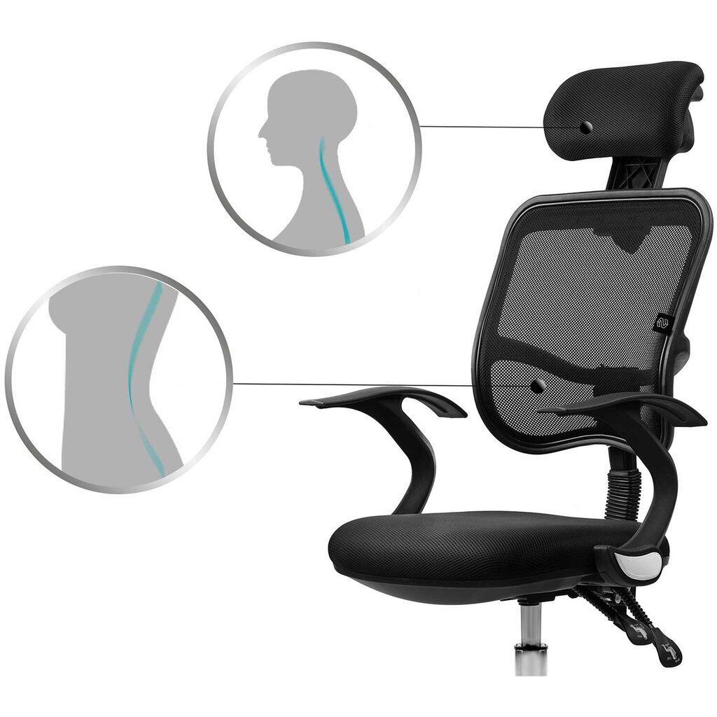 Biuro kėdė Sofotel Ryga, juoda kaina ir informacija | Biuro kėdės | pigu.lt