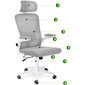 Biuro kėdė Sofotel Brass, pilka/balta kaina ir informacija | Biuro kėdės | pigu.lt