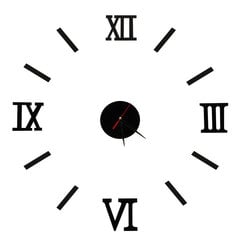 Настенные часы с черными римскими цифрами цена и информация | Часы | pigu.lt