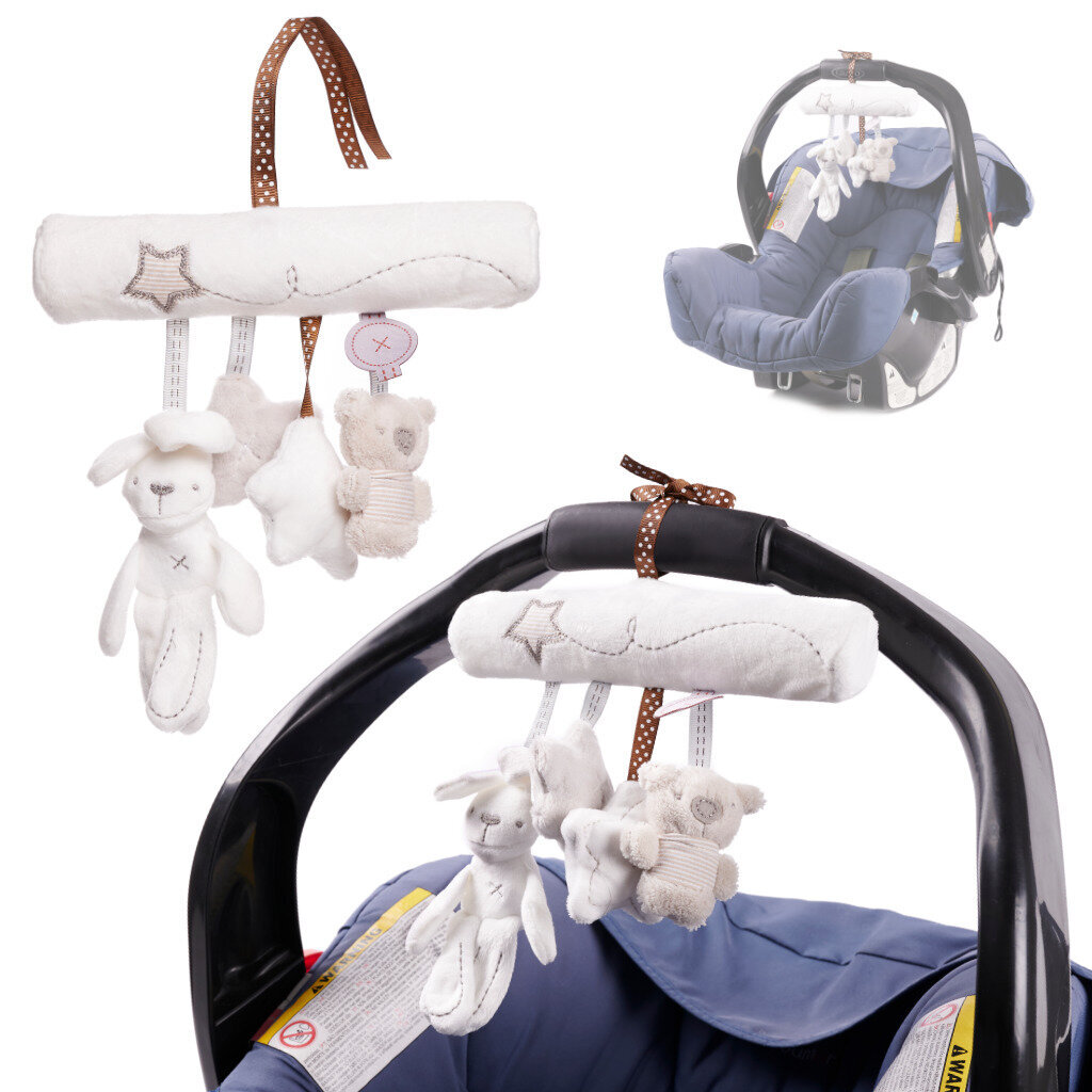 Vaikiško vežimėlio pakabukas su gyvūnais kaina ir informacija | Žaislai kūdikiams | pigu.lt