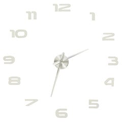 Настенные часы 80 см. x 120 см, серебристые цена и информация | Часы | pigu.lt
