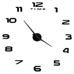 Настенные часы 80 см. x 120 см, черные цена и информация | Часы | pigu.lt