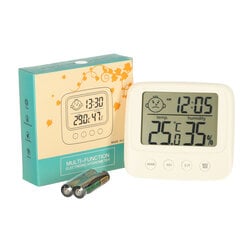 Гигрометр - термометр с функциями часов и гигрометра цена и информация | Метеорологические станции, термометры | pigu.lt