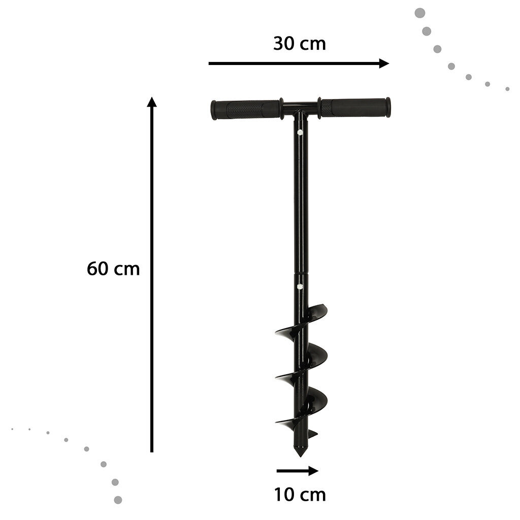 Rankinis grąžtas sodinimui, 60x10 cm kaina ir informacija | Sodo įrankiai | pigu.lt