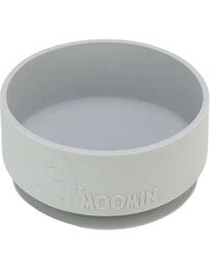 Силиконовая миска Moomin Silicone, серый цвет, 6+ месяцев цена и информация | Детская посуда, контейнеры для молока и еды | pigu.lt