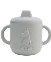 Silikoninis puodelis Moomin Silicone, pilkas, 4+ mėn kaina ir informacija | Buteliukai kūdikiams ir jų priedai | pigu.lt