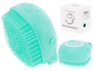 Силиконовая щетка с дозатором для шампуня для мытья домашних животных, голубая цена и информация | Средства по уходу за животными | pigu.lt