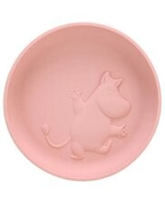 Силиконовая тарелка Moomin Silicone, розовая, от 4 месяцев цена и информация | Детская посуда, контейнеры для молока и еды | pigu.lt