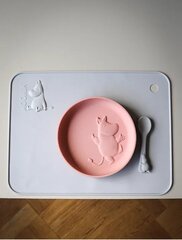 Silikoninis kilimėlis Moomin Silicone, pilkas, 4+ mėn kaina ir informacija | Kūdikių indai, indeliai pienui ir įrankiai | pigu.lt