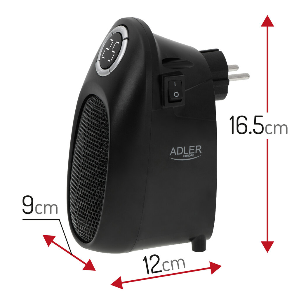 Elektrinis šildytuvas su ventiliatoriumi, Adler, 1500 W. kaina ir informacija | Šildytuvai | pigu.lt