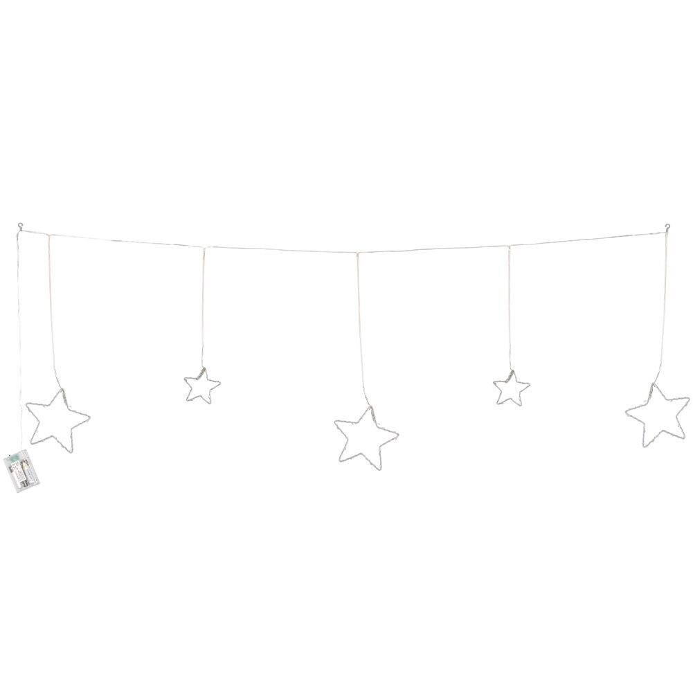 Kalėdinė girlianda Žvaigždės, 45 LED, 1.2 m kaina ir informacija | Girliandos | pigu.lt