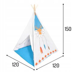 Детская индейская палатка, белая цена и информация | Детские игровые домики | pigu.lt