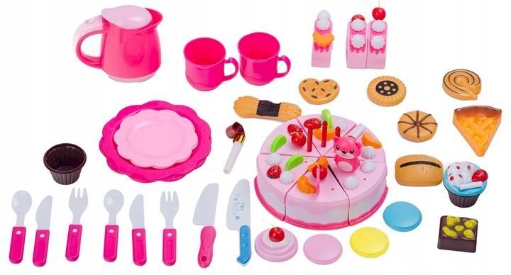 Žaislinis gimtadienio vaišių rinkinys Play House, rožinis kaina ir informacija | Žaislai mergaitėms | pigu.lt