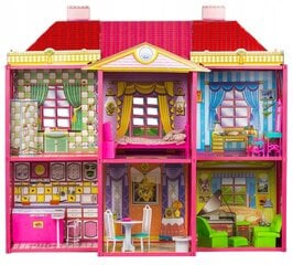 Lėlių namelis su baldais ViLa Multistore, 128d. kaina ir informacija | Žaislai mergaitėms | pigu.lt