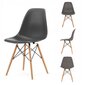4-ių kėdžių komplektas ModernHome PC-005, pilkas kaina ir informacija | Virtuvės ir valgomojo kėdės | pigu.lt