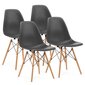 4-ių kėdžių komplektas ModernHome PC-005, pilkas kaina ir informacija | Virtuvės ir valgomojo kėdės | pigu.lt