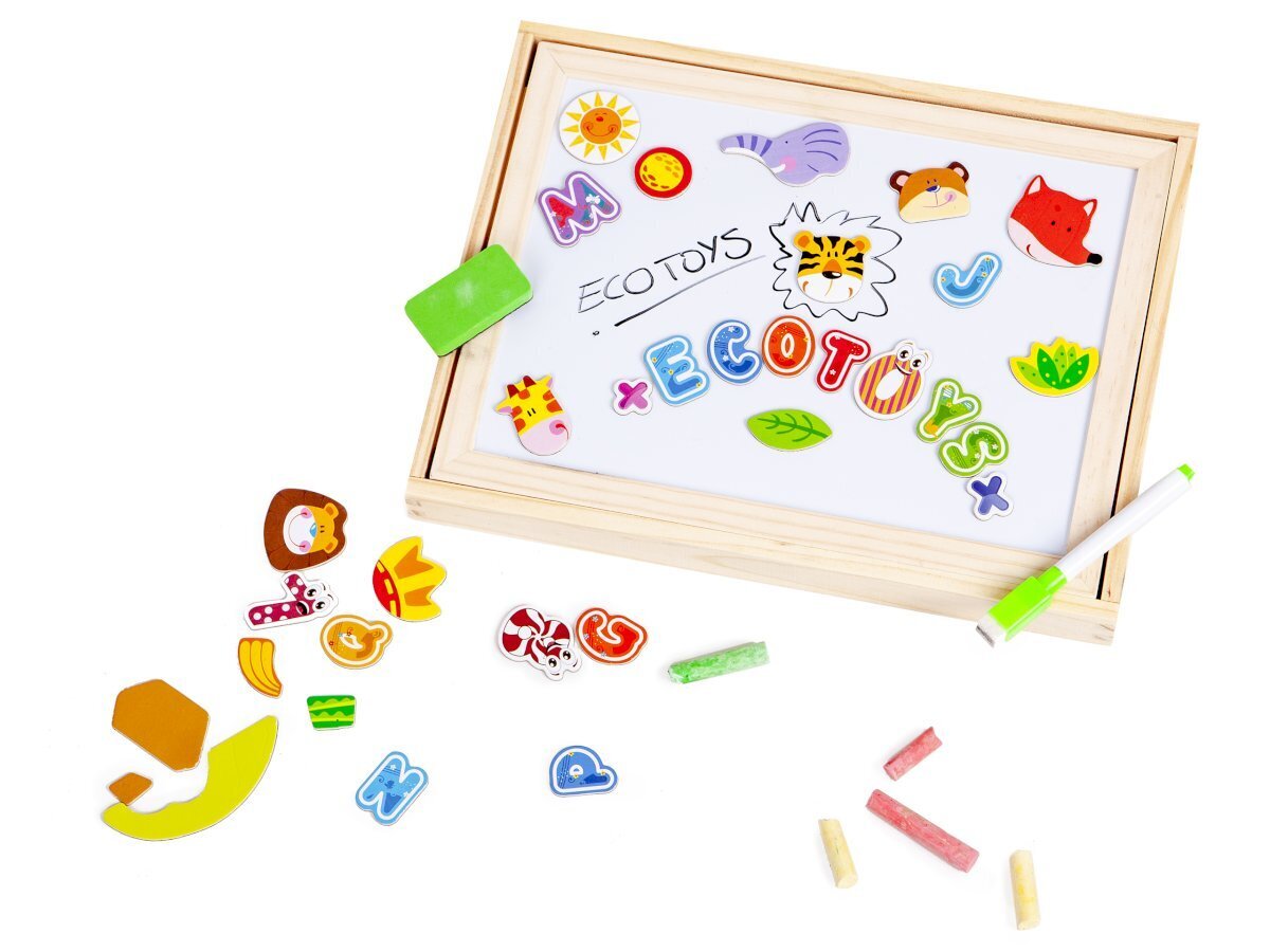 Edukacinė daugiafunkcinė magnetinė lenta Ecotoys, 176 d. kaina ir informacija | Lavinamieji žaislai | pigu.lt
