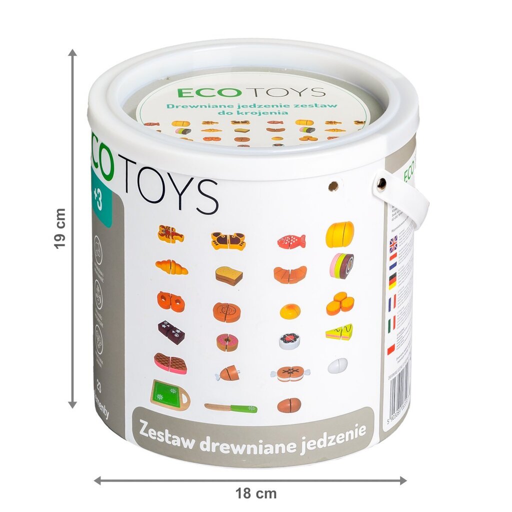 Mediniai pjaustomu maisto produktai Ecotoys, 23 d. kaina ir informacija | Žaislai mergaitėms | pigu.lt