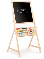 Dvipusė medinė edukacinė lenta 2in1 Ecotoys kaina ir informacija | Lavinamieji žaislai | pigu.lt