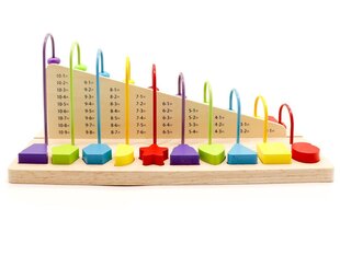 Vaikiškas skaičiuotuvas su mediniais skaičiais Ecotoys kaina ir informacija | Lavinamieji žaislai | pigu.lt