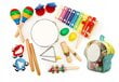 Muzikinių instrumentų rinkinys Ecotoys, 10 d. цена и информация | Lavinamieji žaislai | pigu.lt