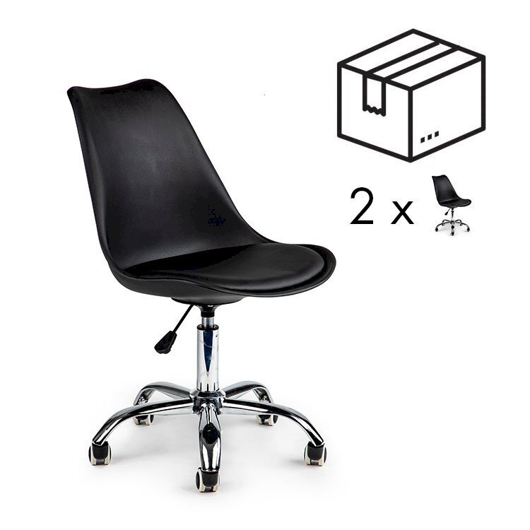 Biuro kėdė ModernHome PC-009, juoda kaina ir informacija | Biuro kėdės | pigu.lt