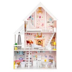 Деревянный кукольный домик XXL Ecotoys Powder Residence цена и информация | Игрушки для девочек | pigu.lt