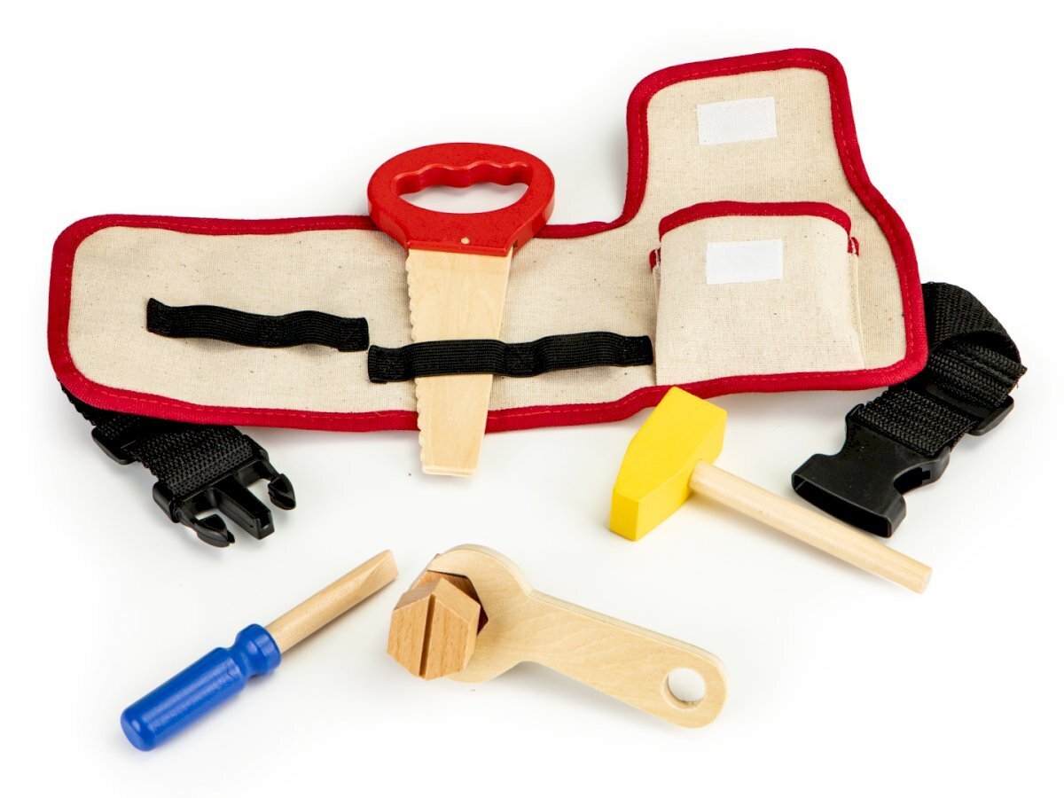 Medinių įrankių rinkinys su diržu Ecotoys kaina ir informacija | Žaislai berniukams | pigu.lt