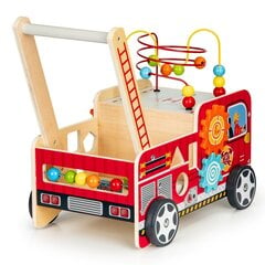 Edukacinis medinis stumdukas su kaladėlėmis priešgaisrinė tarnyba Ecotoys, raudonas, TL09025, 6d. kaina ir informacija | Žaislai kūdikiams | pigu.lt