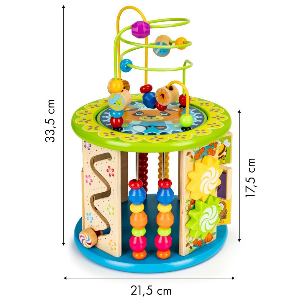 Edukacinis medinis kubas su žaidimais Ecotoys kaina ir informacija | Lavinamieji žaislai | pigu.lt