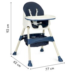 Детский стульчик 2в1 Ecotoys, темно-синий цена и информация | Стульчики для кормления | pigu.lt