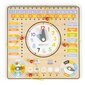 Medinė edukacinė lenta su kalendoriumi ir laikrodžiu Ecotoys цена и информация | Lavinamieji žaislai | pigu.lt