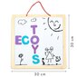 Magnetinė lenta su raidėmis 3in1 Ecotoys kaina ir informacija | Lavinamieji žaislai | pigu.lt