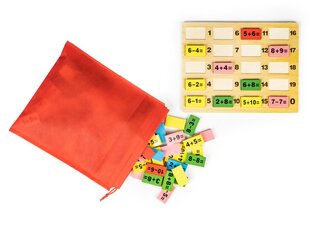 Edukacinės matematinės kaladėlės su domino lenta Ecotoys kaina ir informacija | Lavinamieji žaislai | pigu.lt