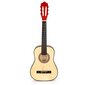 Vaikiška medinė 6 stygų gitara Ecotoys, ruda цена и информация | Lavinamieji žaislai | pigu.lt
