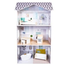 Medinis lėlių namelis su baldais Ecotoys Grace residence kaina ir informacija | Žaislai mergaitėms | pigu.lt