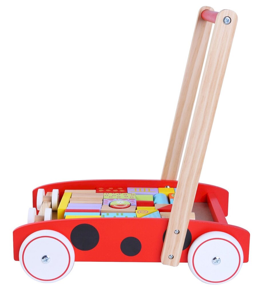 Medinis vežimėlis su kaldėlėm Ecotoys kaina ir informacija | Žaislai kūdikiams | pigu.lt
